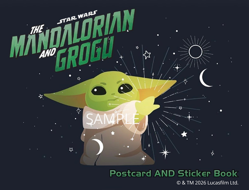 THE STAR WARS MANDALORIAN AND GROGU Postcard AND Sticker Book